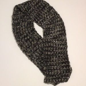 Handmade Knit Scarf Dark and Light Gray